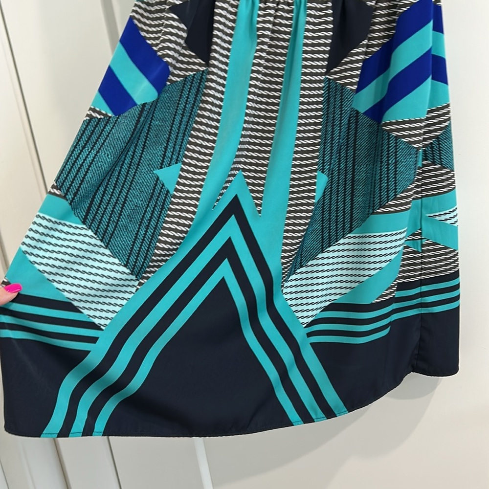 Express Strapless Geometric Patterned Mini Dress … - image 5